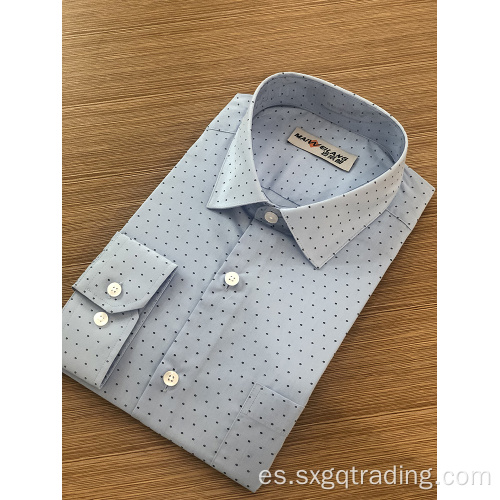 Camisa de manga larga con estampado de moda para hombre de último diseño